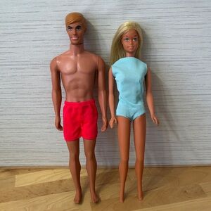 Vintage Malibu Barbie and Ken Dolls
